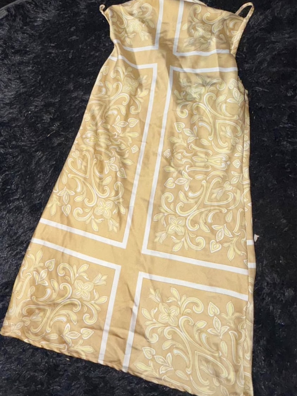 Forever 21 Yellow Floral-Print Slip Coverup